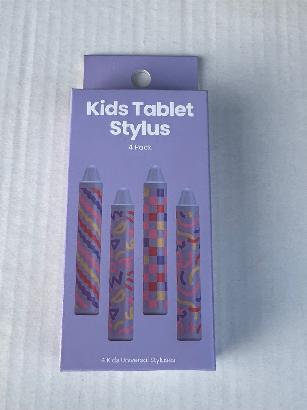 4-Pack Kids Tablet Purple Stylus Pen Crayon Style for Tablets